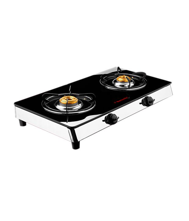 Butterfly 2 Burner-Reflection Auto Ignition Glass Cooktop