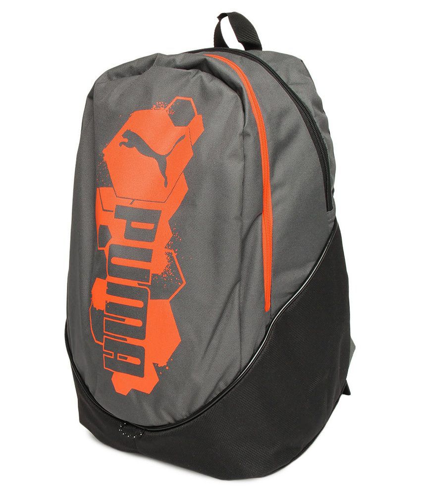 Puma Pioneer Grey & Orange Backpack - Buy Puma Pioneer Grey & Orange Backpack Online at Best ...