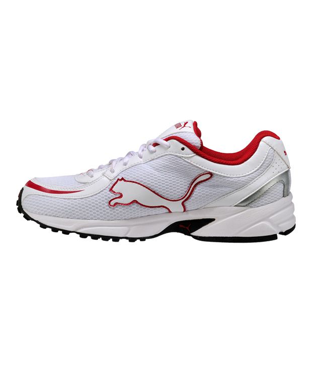 puma carlos white & red running shoes