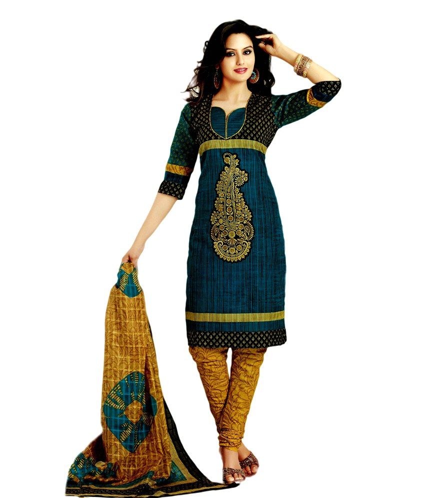 cotton unstitched churidar materials