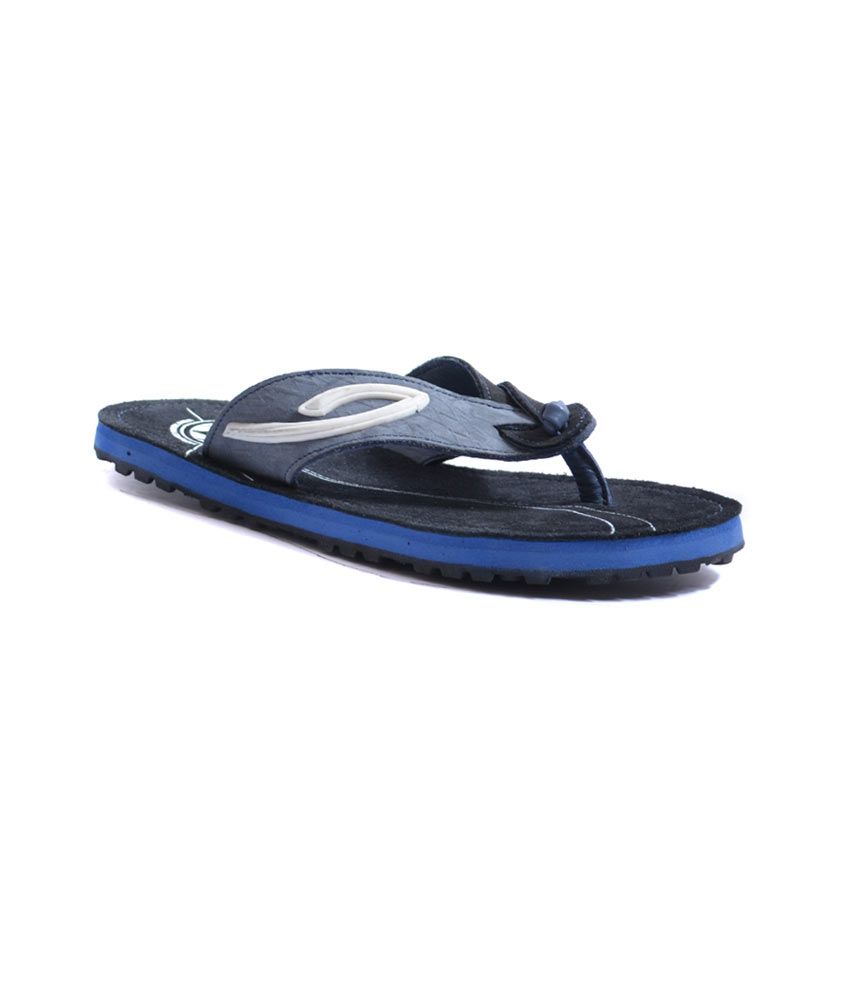 blue denim flip flops