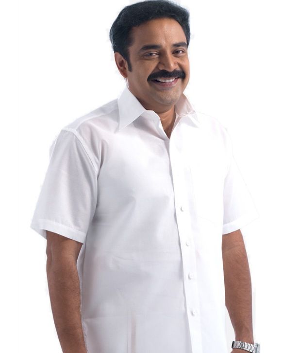 Ramraj Rich White Cotton Half Sleeve Solid Shirt - Buy Ramraj Rich 