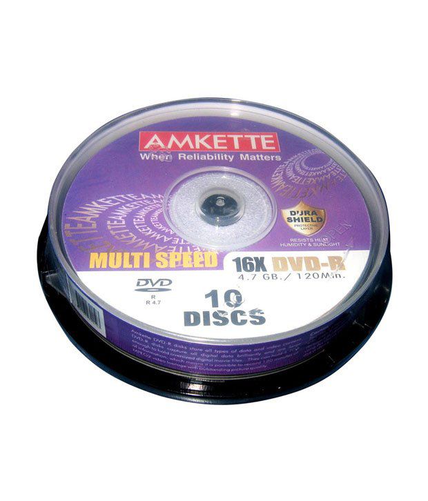 Amkette Pro DVD-R 4.7 GB 16x 10 Cake Box