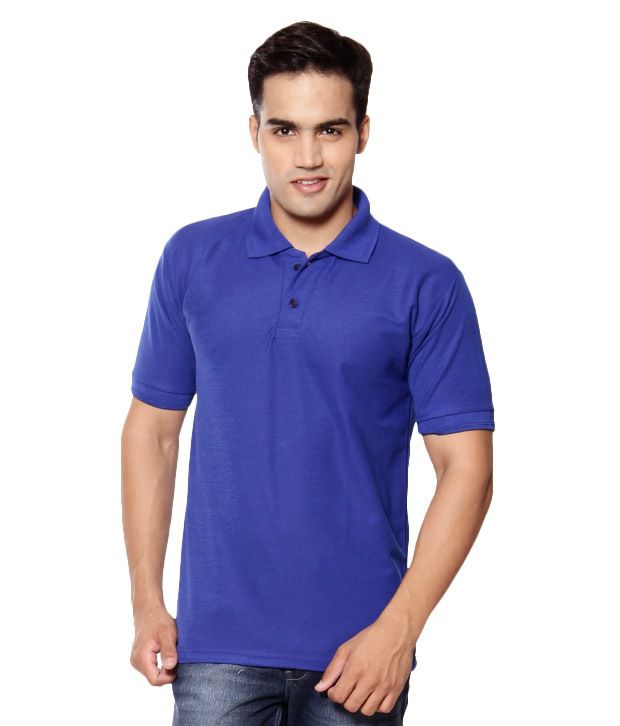 Concept n Fashion Pack of 2 Royal Blue-Orange Polo T Shirts with Free ...