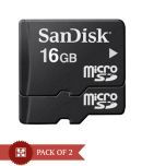 SanDisk microSDHC Card 16GB, CLASS 4 (Combo of 2)