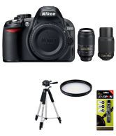 Nikon D3100 with 18-55mm + 55-200mm Lens Combo (Tripod + Lens Filter + Lens Cleaning Kit)