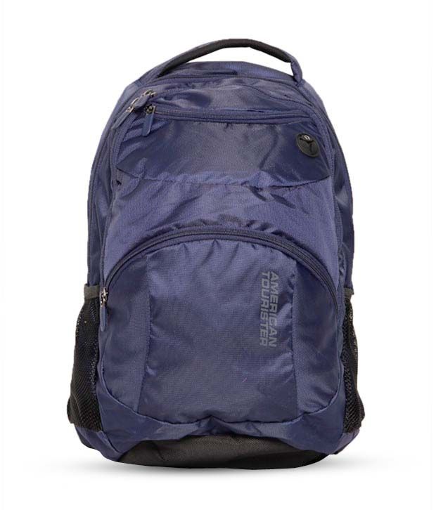 american tourister blue laptop bag