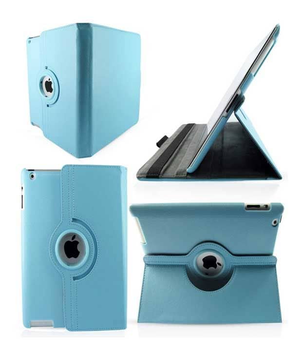 Hot Pink Leather 360° Rotating Portfolio Case For IPad Air 1 & IPad Air 2 - Flip Stand Cover