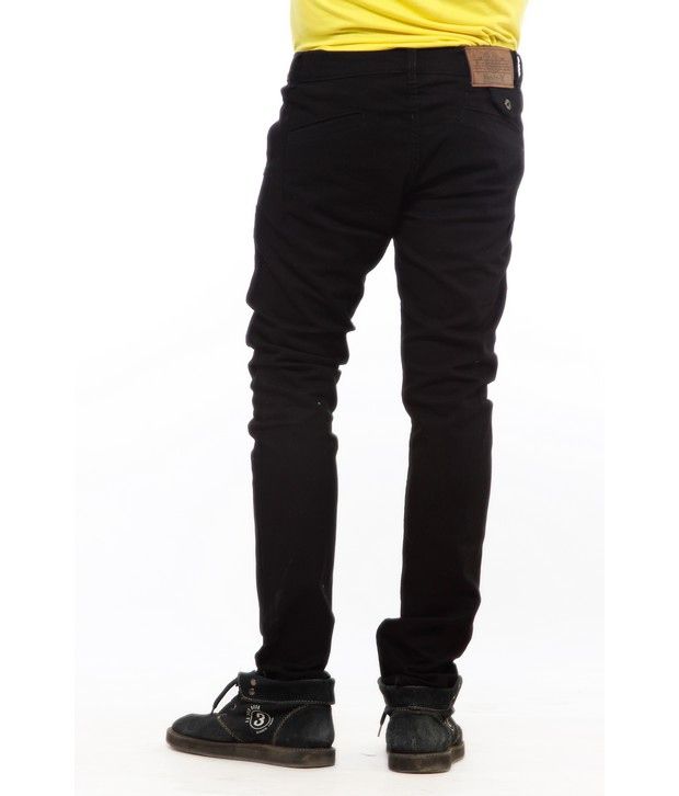 Delhi Seven Stylish Black Basic Slim Fit Jeans - Buy Delhi Seven ...