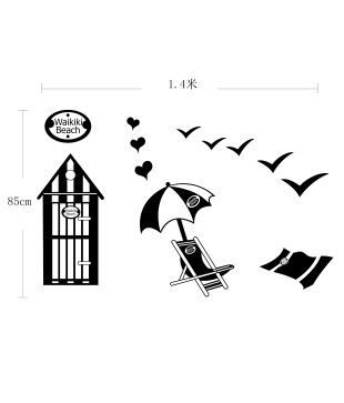 Wow Interior Waikiki Beach Wall Sticker Buy Wow Interior Waikiki Beach Wall Sticker Online At Best Prices In India On Snapdeal