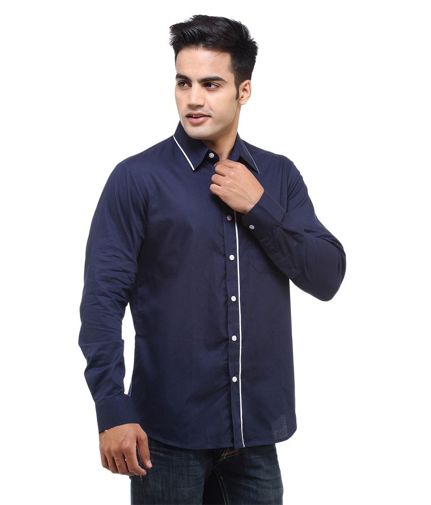 See Designs Shirt With White Piping 