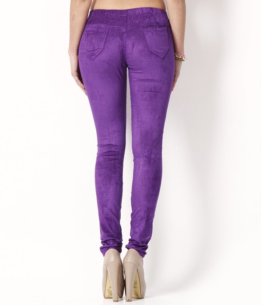 purple corduroy trousers