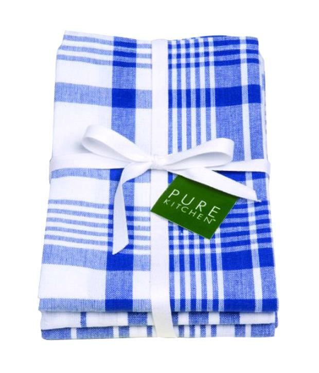 Now Designs Pure Jumbo Kitchen Towel Set Of 3, Royal Buy Now Designs