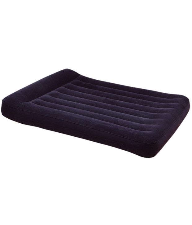Double Bed Built In Pillow Flocked Air Bed