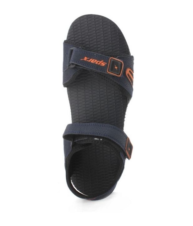 sparx navy blue orange sandals