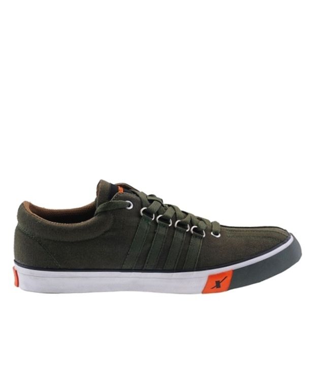 Buy Sparx Green Canvas Shoes 