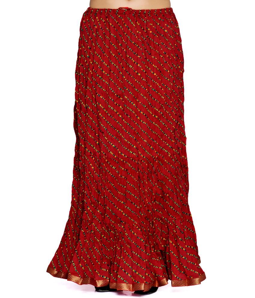 Buy JKK Red Cotton Skirts Online at Best Prices in India - Snapdeal