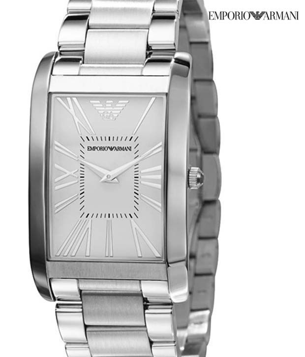 Armani Elegant White & Silver Watch - Buy Armani Elegant White & Silver ...