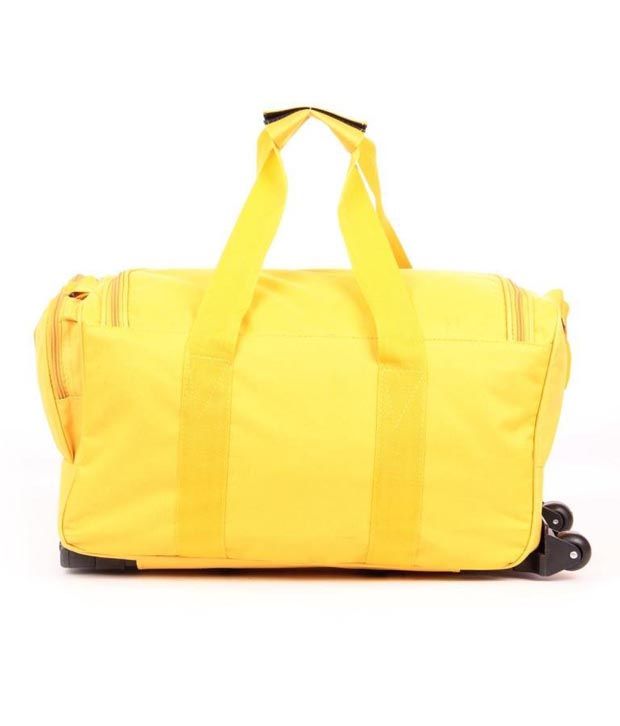Bleu Amazing Yellow 2 Wheel Overnighter Travel Bag with Trolley - Buy ...