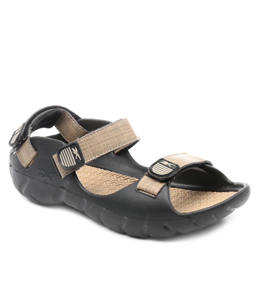 reebok brown floater sandals