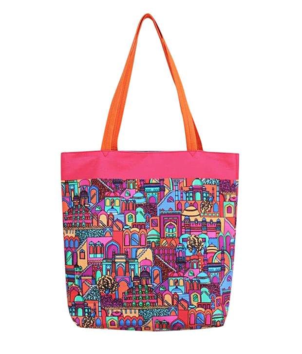 CHUMBAK CHMBKCTT008 Pink Tote Bags Buy CHUMBAK CHMBKCTT008 Pink