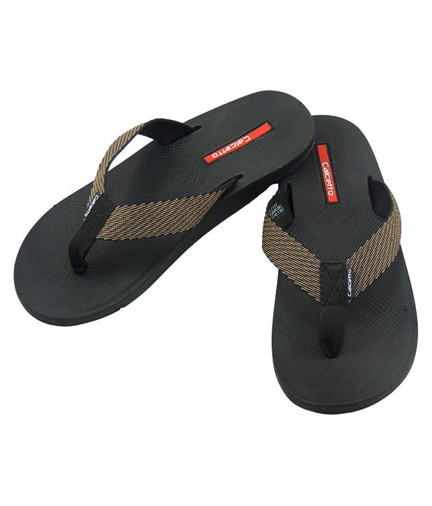 Calcetto Black Slippers Price in India- Buy Calcetto Black Slippers ...