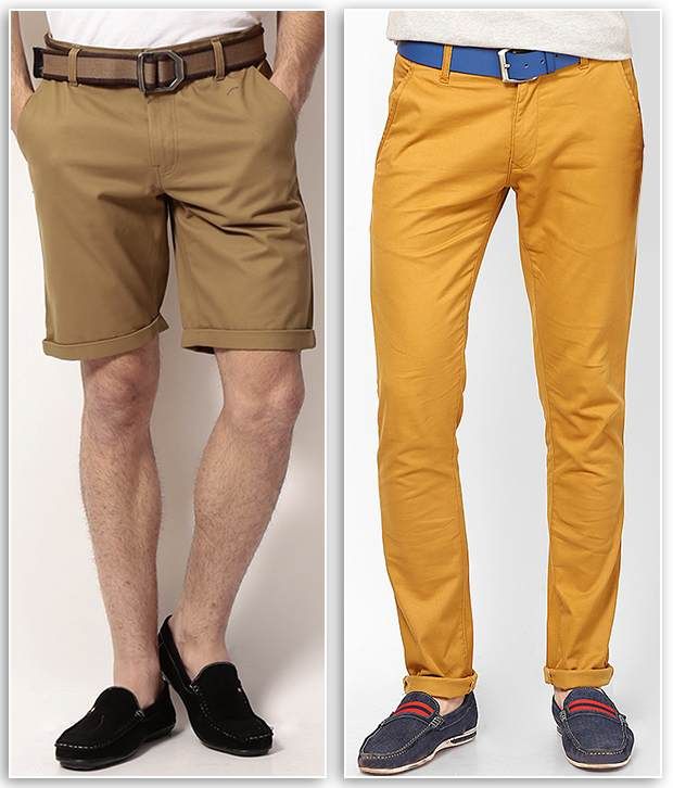 Phionix Khaki khaki cotton solids shorts buy khaki Phionix Khaki khaki cotton solids shorts buy khaki