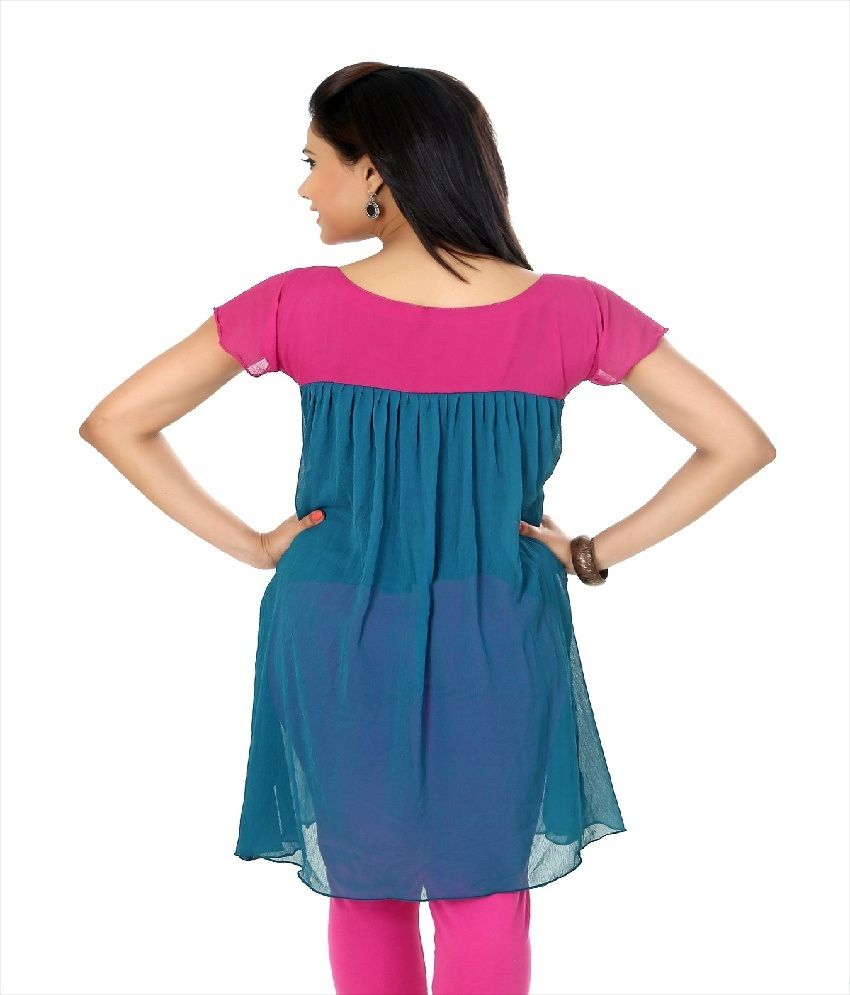 Printed chiffon kurtis designs clearance