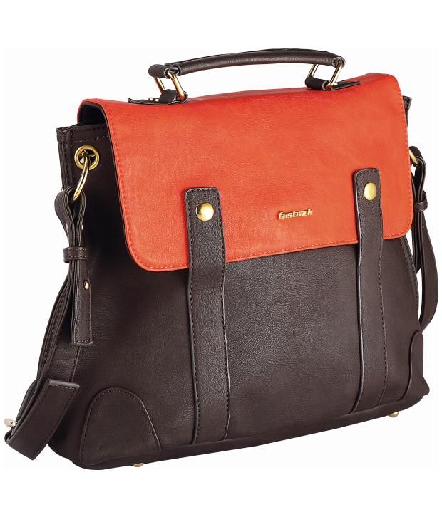 fastrack leather bag