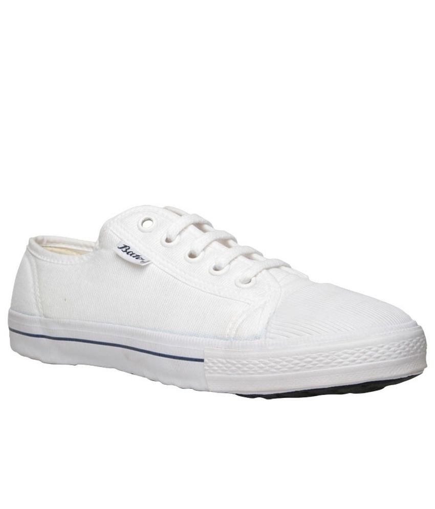 bata white canvas shoes