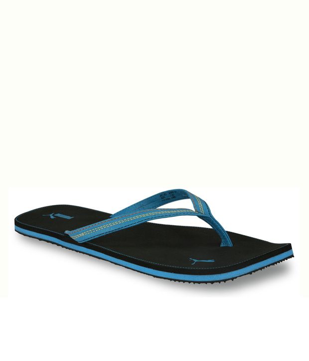 Ind Black-blue aSlippers \u0026 Flip Flops 