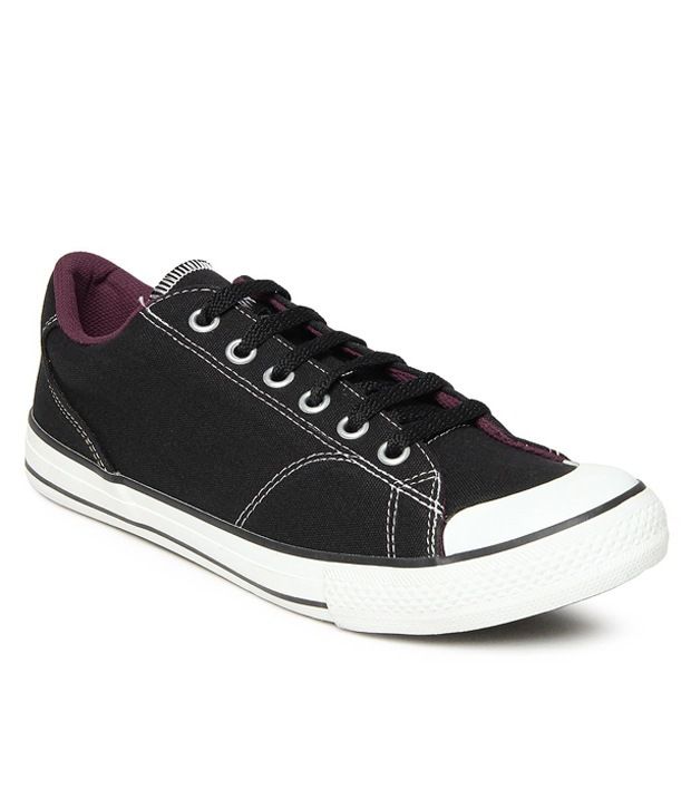 Converse Black &amp; Maroon Canvas Shoes Buy Converse Black