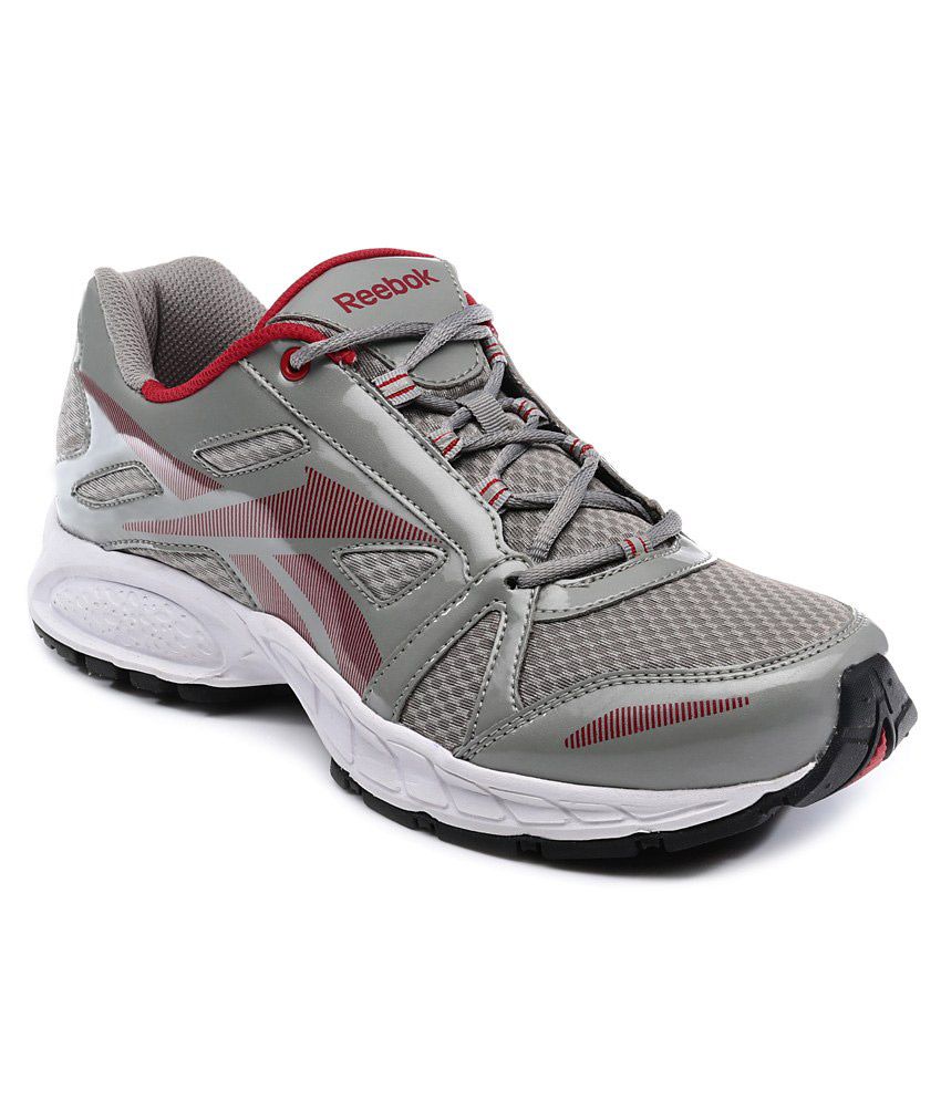 grey and black reebok shoes