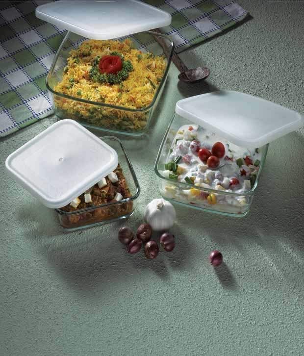 Borosil Square Dish With Lid Value Pack 500ml 800ml Buy Online At Best Price In India