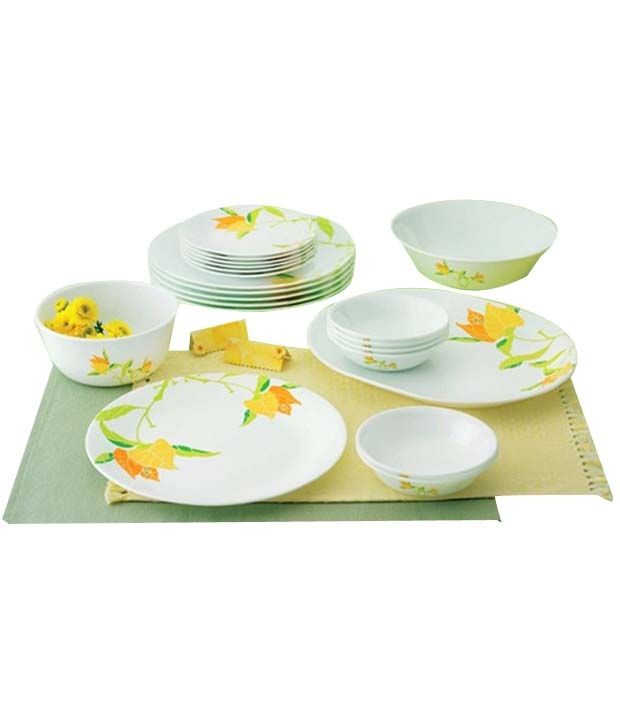 Corelle 21 Pcs Dinner Set-India Collection Autumn Leaves: Buy Online at