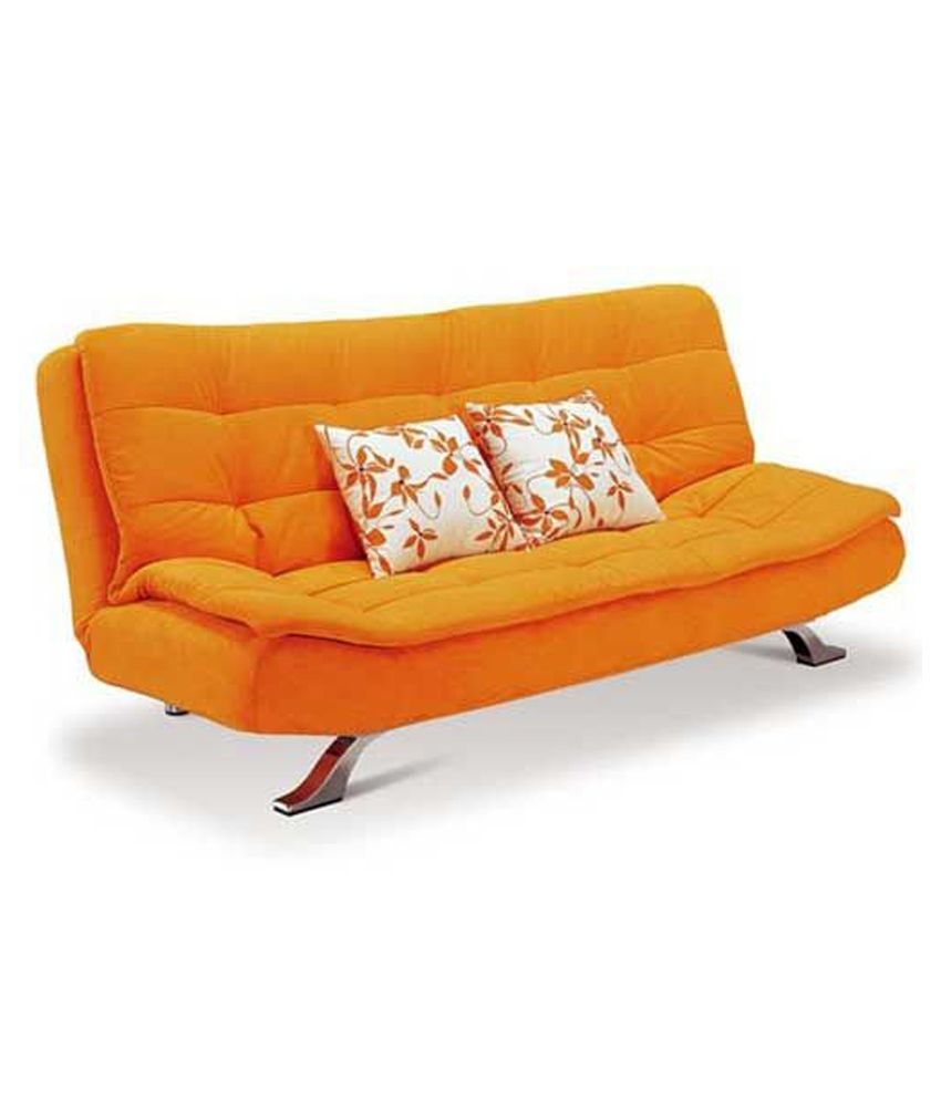 Orange Single Sofa Bed Baci Living Room Cosy Supersoft Sofa Bed Orange
