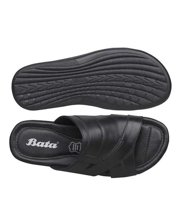 Bata Comfy Black Slip-on Slippers Price 