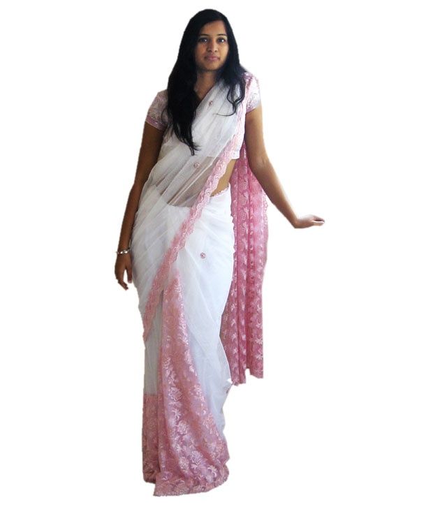 lace net saree