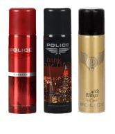 Police Men Deodorant (Dark, Passion, Gold Wings) Pack of 3-200ml Each