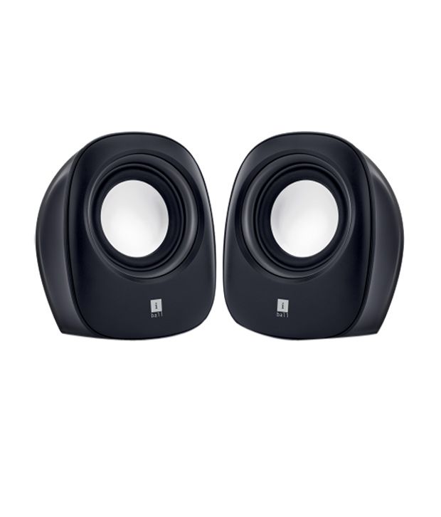     			iBall Soundwave2 2.0 Multimedia Speaker - Black & White For Laptop, Desktop, Mobiles, MP3/MP4 
