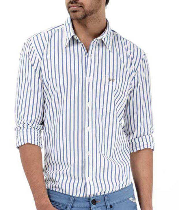 Basics 029 Blue Striped Shirt - Buy Basics 029 Blue Striped Shirt