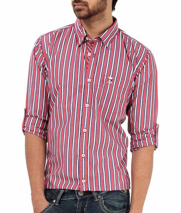 Basics 029 Red Striped Shirt - Buy Basics 029 Red Striped Shirt Online ...