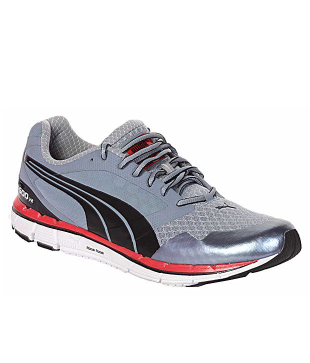 Puma Faas 500 v2 Gray Running Shoes - Buy Puma Faas 500 v2 Gray Running ...