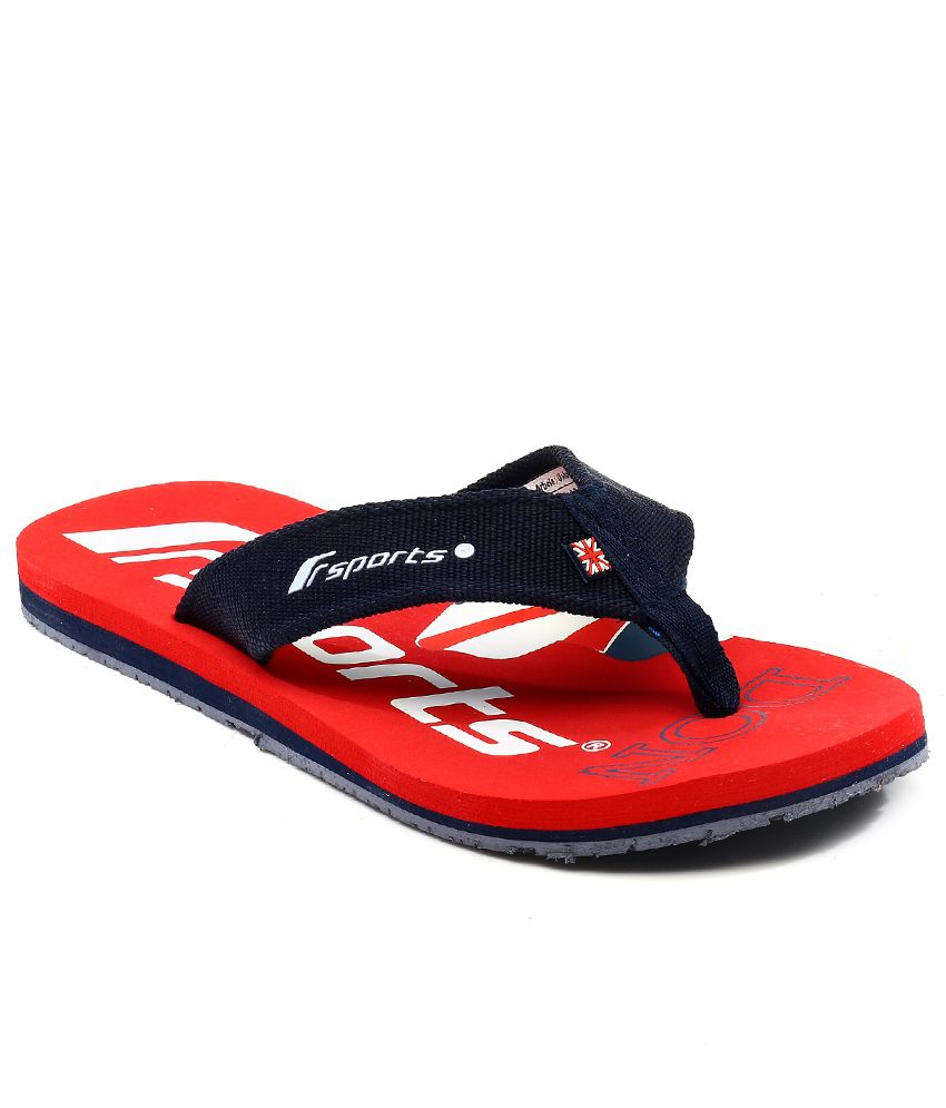 F-Sports Red Flip Flops Price in India 