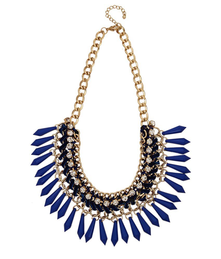 20D A Cold Shoulder Blue Necklace Set 