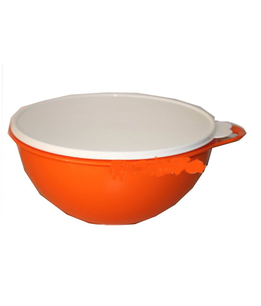 Tupperware Orange and White Large Thatsa Mixing Bowl With ...