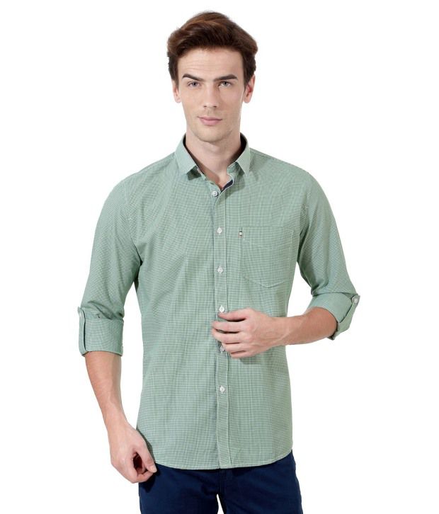 Van Heusen Green Casuals Shirt - Buy Van Heusen Green Casuals Shirt ...