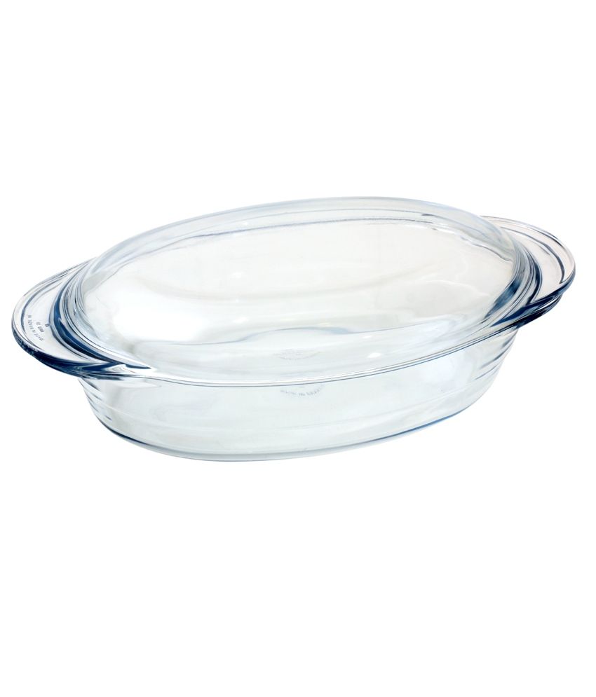 Marinex Oval Glossy Glass 1600 ml Casserole (Small) Buy Online at Best