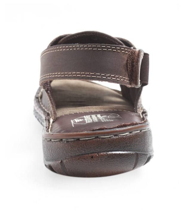 Red Tape Brown Leather Strappy Sandal Price in India- Buy Red Tape Brown Leather Strappy Sandal 