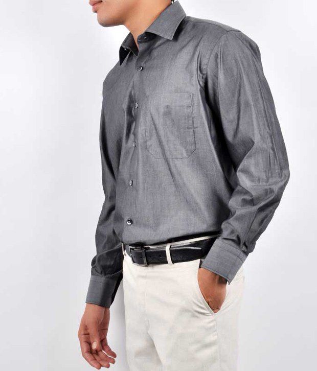 Louis Philippe Men Shirts Long Sleeve Gray - Buy Louis Philippe Men Shirts Long Sleeve Gray ...